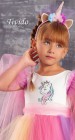 Unicorn Kız Çocuk Parti Elbisesi