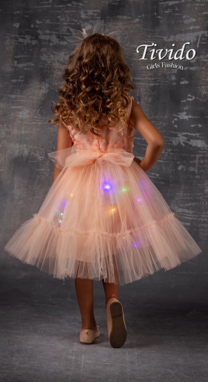 Işıklı Kız Çocuk Elbise